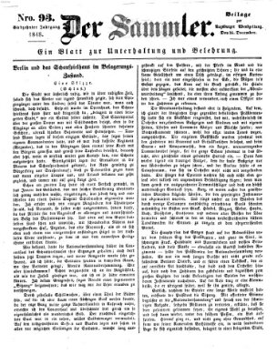 Der Sammler (Augsburger Abendzeitung) Samstag 16. Dezember 1848