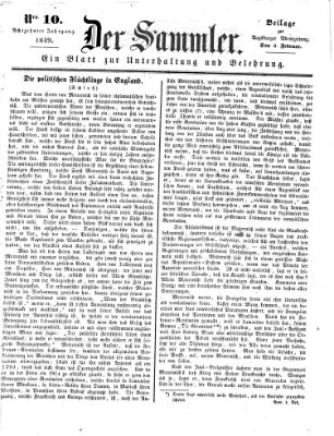 Der Sammler (Augsburger Abendzeitung) Samstag 3. Februar 1849
