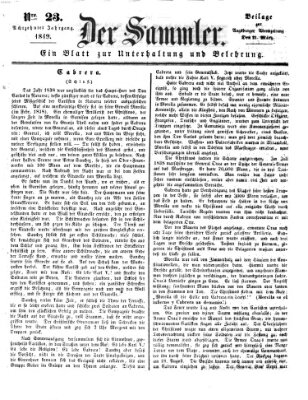 Der Sammler (Augsburger Abendzeitung) Mittwoch 21. März 1849
