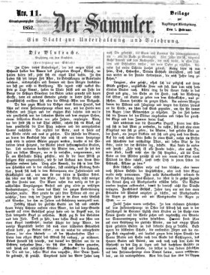 Der Sammler (Augsburger Abendzeitung) Samstag 7. Februar 1852