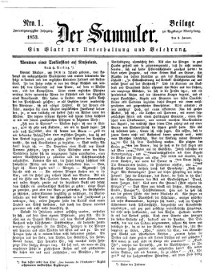 Der Sammler (Augsburger Abendzeitung) Sonntag 2. Januar 1853