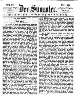 Der Sammler (Augsburger Abendzeitung) Mittwoch 16. März 1853
