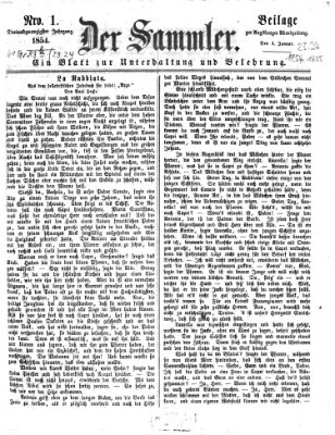 Der Sammler (Augsburger Abendzeitung) Mittwoch 4. Januar 1854