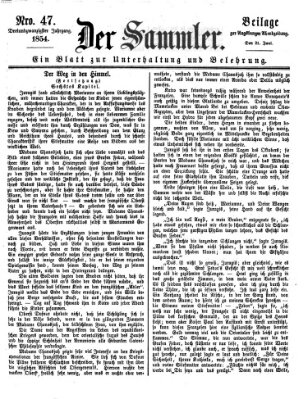 Der Sammler (Augsburger Abendzeitung) Mittwoch 21. Juni 1854