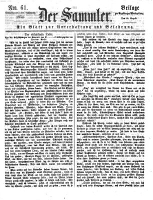 Der Sammler (Augsburger Abendzeitung) Donnerstag 10. August 1854