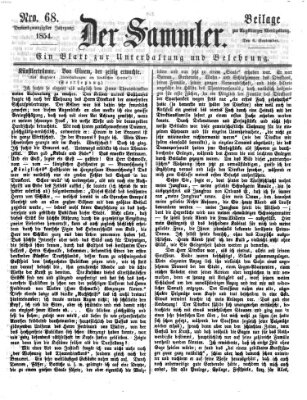 Der Sammler (Augsburger Abendzeitung) Mittwoch 6. September 1854