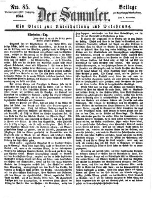 Der Sammler (Augsburger Abendzeitung) Samstag 4. November 1854