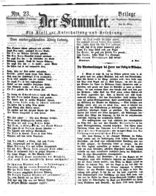 Der Sammler (Augsburger Abendzeitung) Samstag 24. März 1855
