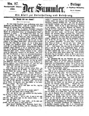 Der Sammler (Augsburger Abendzeitung) Samstag 15. Dezember 1855
