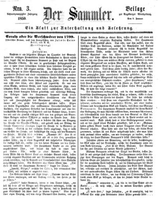 Der Sammler (Augsburger Abendzeitung) Samstag 8. Januar 1859