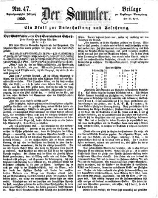 Der Sammler (Augsburger Abendzeitung) Samstag 30. April 1859