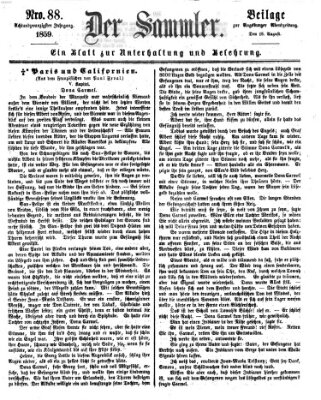 Der Sammler (Augsburger Abendzeitung) Donnerstag 18. August 1859