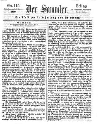 Der Sammler (Augsburger Abendzeitung) Donnerstag 20. Oktober 1859