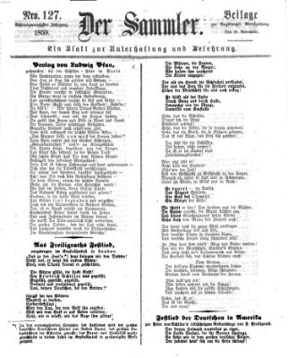 Der Sammler (Augsburger Abendzeitung) Samstag 19. November 1859