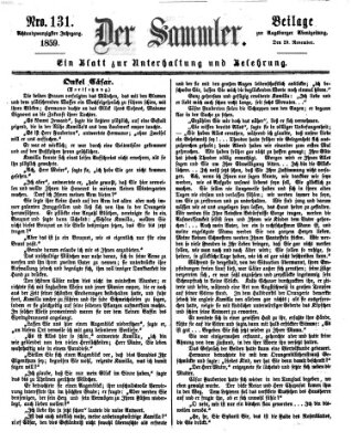 Der Sammler (Augsburger Abendzeitung) Dienstag 29. November 1859