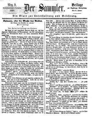 Der Sammler (Augsburger Abendzeitung) Samstag 21. Januar 1860