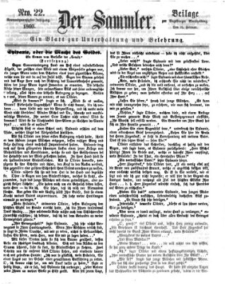 Der Sammler (Augsburger Abendzeitung) Dienstag 21. Februar 1860
