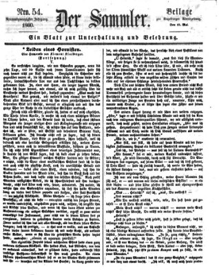 Der Sammler (Augsburger Abendzeitung) Donnerstag 10. Mai 1860