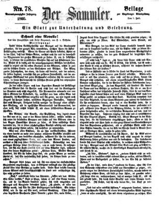 Der Sammler (Augsburger Abendzeitung) Samstag 7. Juli 1860