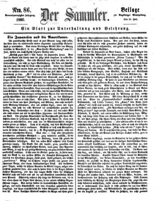 Der Sammler (Augsburger Abendzeitung) Donnerstag 26. Juli 1860