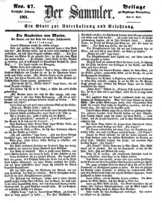 Der Sammler (Augsburger Abendzeitung) Samstag 27. April 1861