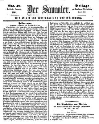 Der Sammler (Augsburger Abendzeitung) Donnerstag 2. Mai 1861