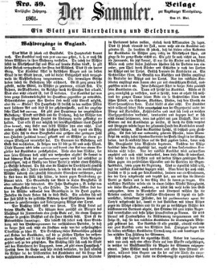 Der Sammler (Augsburger Abendzeitung) Dienstag 28. Mai 1861