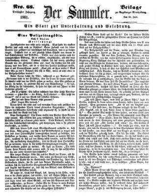 Der Sammler (Augsburger Abendzeitung) Donnerstag 20. Juni 1861