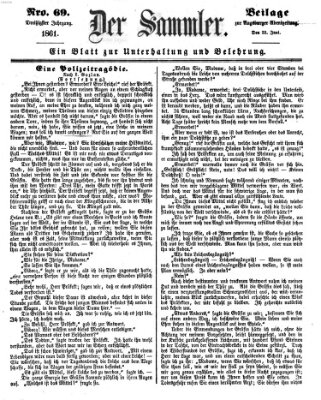 Der Sammler (Augsburger Abendzeitung) Samstag 22. Juni 1861