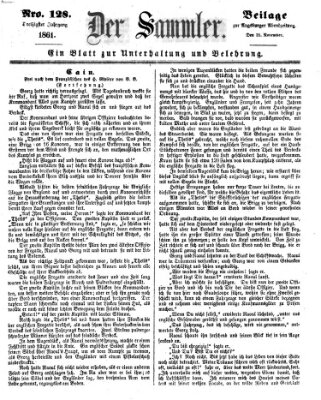 Der Sammler (Augsburger Abendzeitung) Donnerstag 21. November 1861
