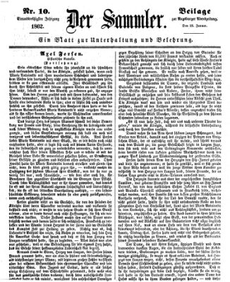 Der Sammler (Augsburger Abendzeitung) Donnerstag 23. Januar 1862