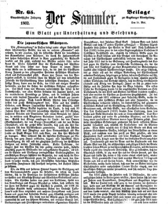 Der Sammler (Augsburger Abendzeitung) Samstag 31. Mai 1862