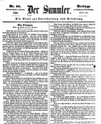 Der Sammler (Augsburger Abendzeitung) Dienstag 22. Juli 1862