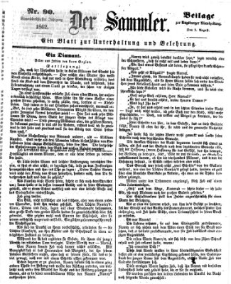 Der Sammler (Augsburger Abendzeitung) Samstag 2. August 1862