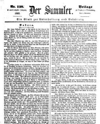 Der Sammler (Augsburger Abendzeitung) Dienstag 4. November 1862