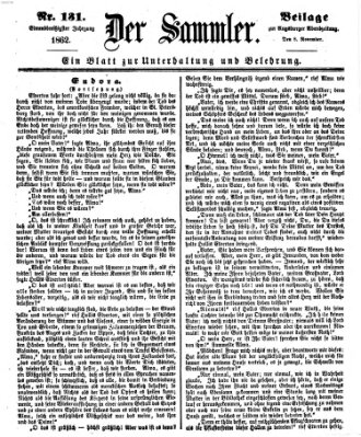 Der Sammler (Augsburger Abendzeitung) Samstag 8. November 1862