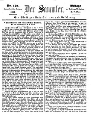 Der Sammler (Augsburger Abendzeitung) Dienstag 27. Oktober 1863