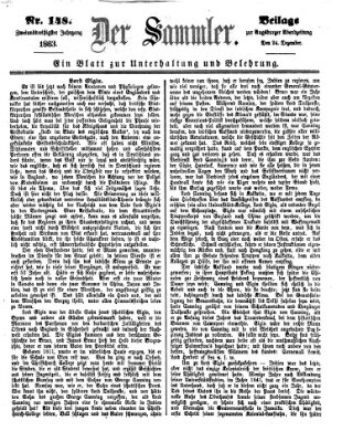 Der Sammler (Augsburger Abendzeitung) Donnerstag 24. Dezember 1863