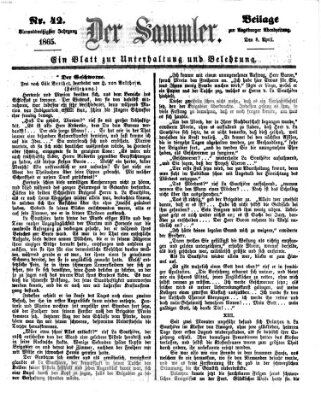 Der Sammler (Augsburger Abendzeitung) Samstag 8. April 1865