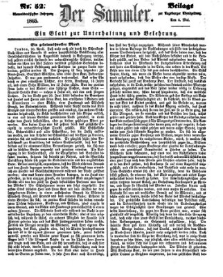 Der Sammler (Augsburger Abendzeitung) Donnerstag 4. Mai 1865