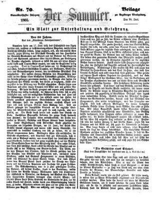 Der Sammler (Augsburger Abendzeitung) Dienstag 20. Juni 1865