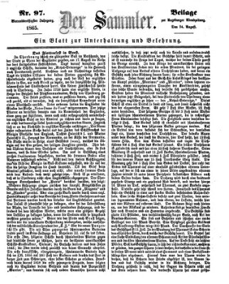 Der Sammler (Augsburger Abendzeitung) Donnerstag 24. August 1865