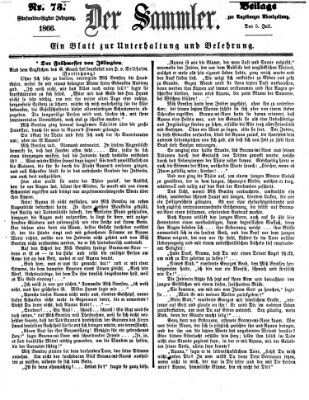Der Sammler (Augsburger Abendzeitung) Donnerstag 5. Juli 1866