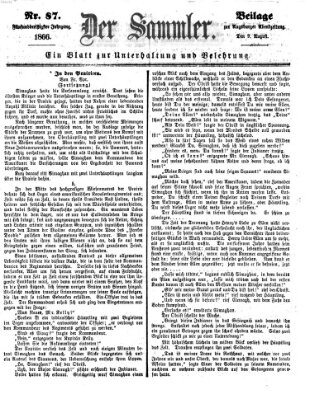 Der Sammler (Augsburger Abendzeitung) Donnerstag 9. August 1866