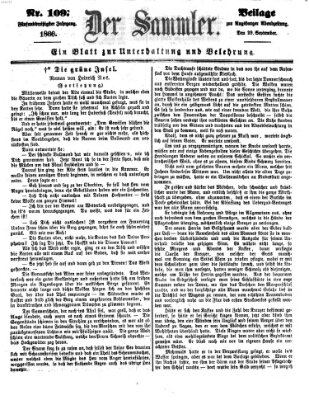 Der Sammler (Augsburger Abendzeitung) Samstag 29. September 1866