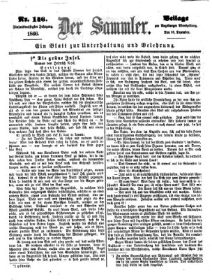 Der Sammler (Augsburger Abendzeitung) Freitag 28. Dezember 1866