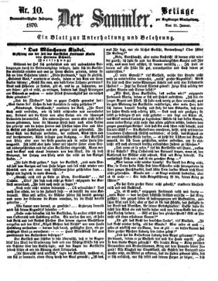 Der Sammler (Augsburger Abendzeitung) Dienstag 25. Januar 1870