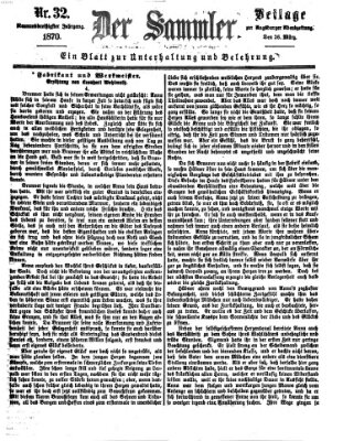 Der Sammler (Augsburger Abendzeitung) Samstag 26. März 1870