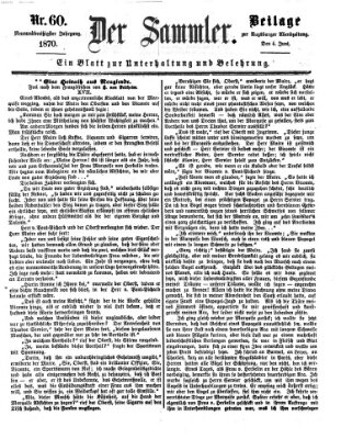 Der Sammler (Augsburger Abendzeitung) Samstag 4. Juni 1870