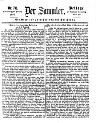 Der Sammler (Augsburger Abendzeitung) Dienstag 5. Juli 1870